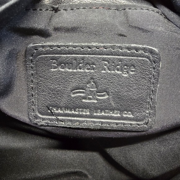 Boulder Ridge Black Leather Convertible Backpack/crossbody‎ - Picture 2 of 12